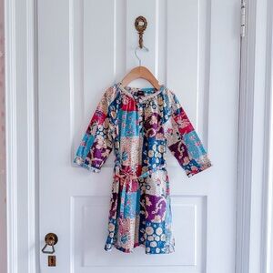 Tea patchwork print dress with pockets